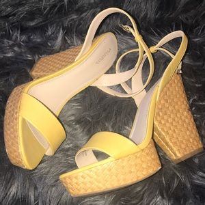 Xhilaration Soft Yellow Wedge Heel Sandal